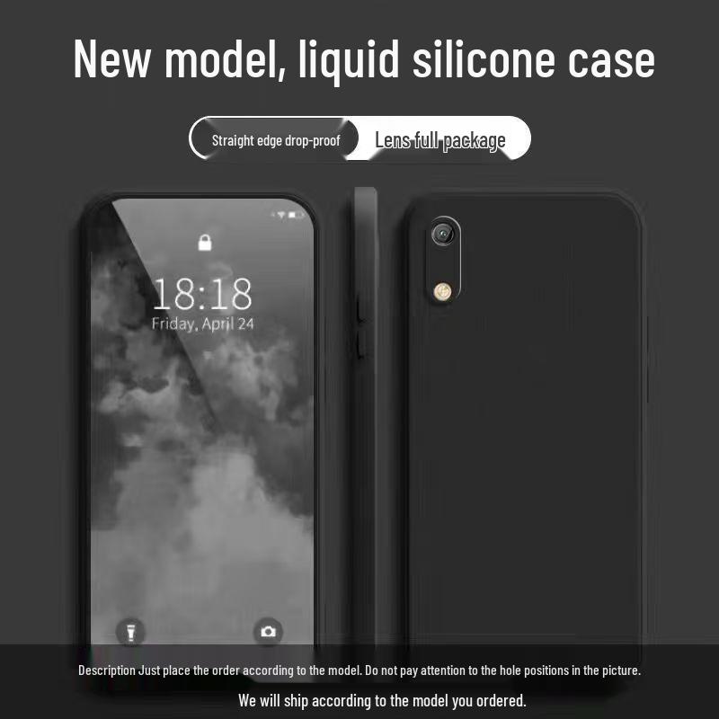 Huawei Enjoy 9E Liquid Full Coverage Anti-Drop Phone Case - Solid Color Rubik's Cube Design, Straight Edge Soft Shell.