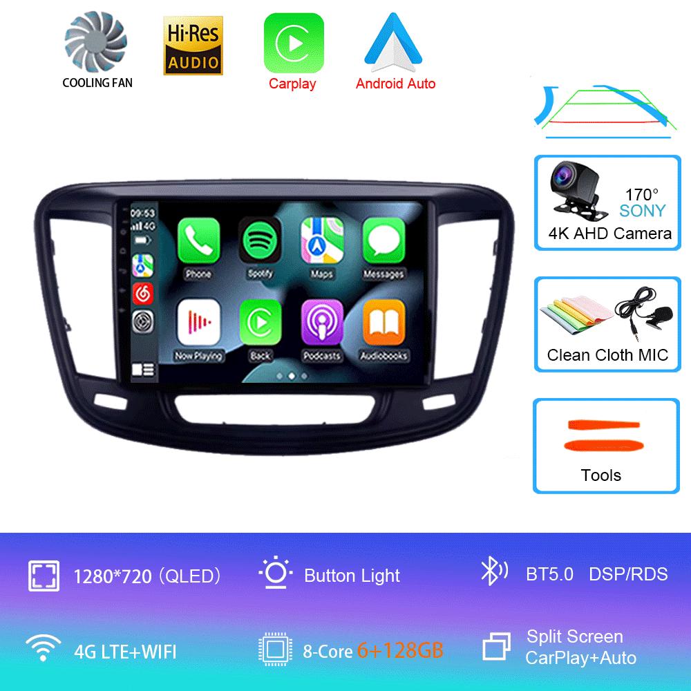 Car Radio Android 14 Multimedia Video Player For Chrysler 200 200C 2015 - 2019 Carplay Android Auto Stereo GPS Navigation WIFI