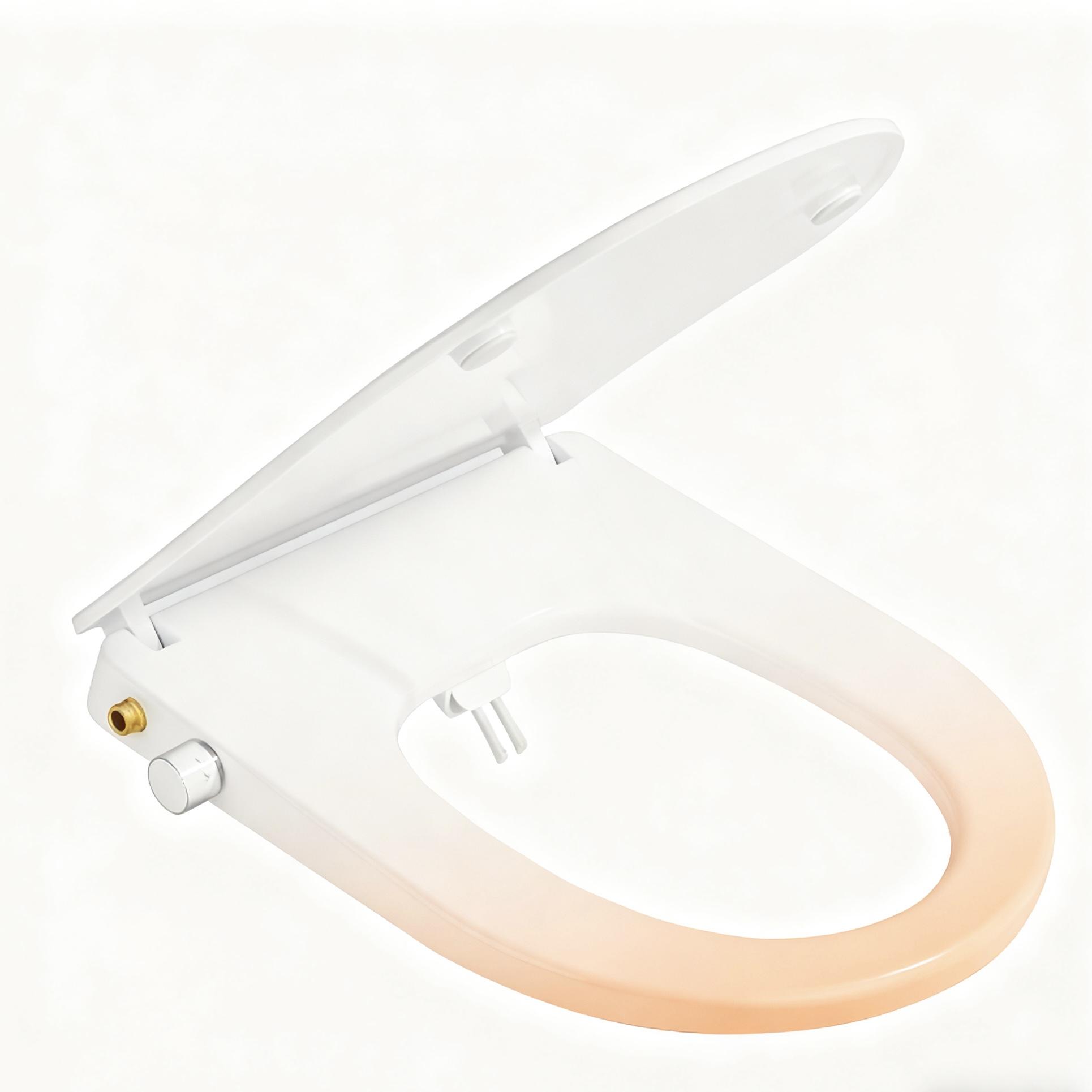 D Style LED Toilet Seat Cover with Soft Close Functions and heated seat (White,UF) белый