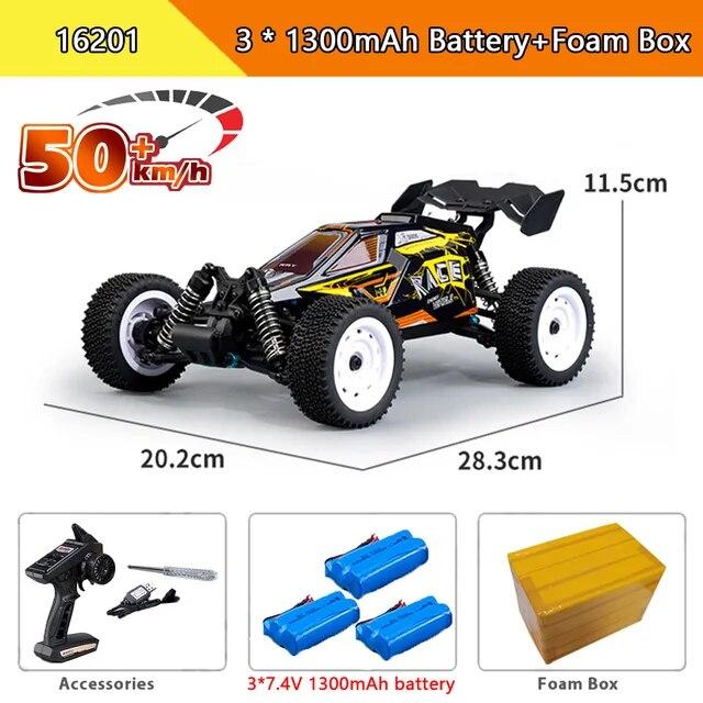 Neues 50 km/h 4x4-Fernsteuerungsauto mit LED-Leuchten, Offroad-4x4-Hochgeschwindigkeits-Drift-Monstertruck, bürstenloses Rennauto für Kinder und Erwachsene, Spielzeug, Geschenk