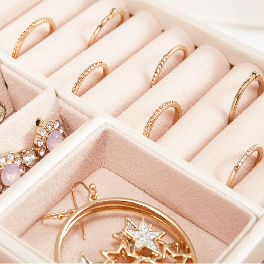 Rings Necklace Jewelry Packing Bag PU Leather Square Jewelry Box Jewelry Holder  Vacation