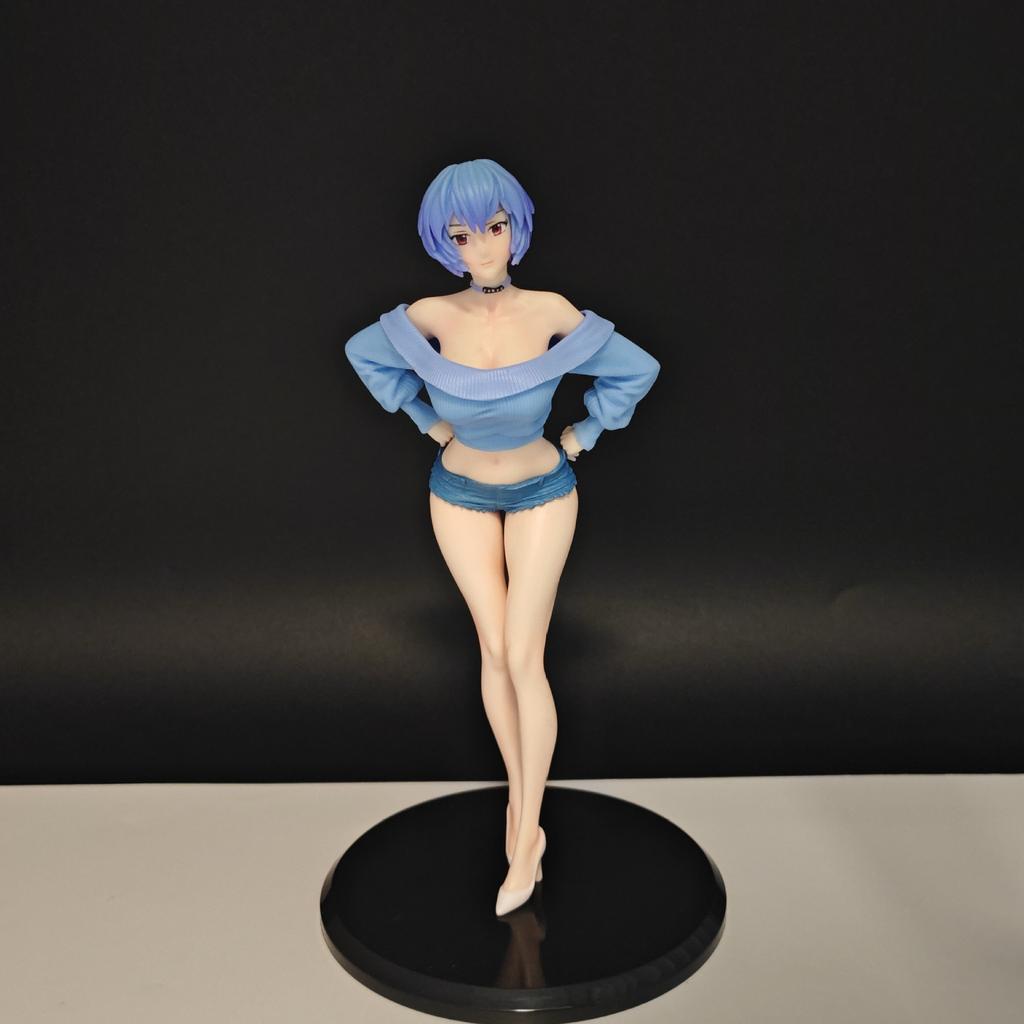 19.5cm Japanese Animation Girl Ayanami Rei POLYVINYL CHLORIDE Action Figure Plaything Gk Game Statue Fans Adult Collector-Worthy Miniature Figure