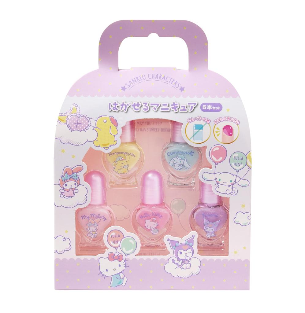 Wraith Sanrio Characters Peel-Off Nail Polish, Set of 5, 230728