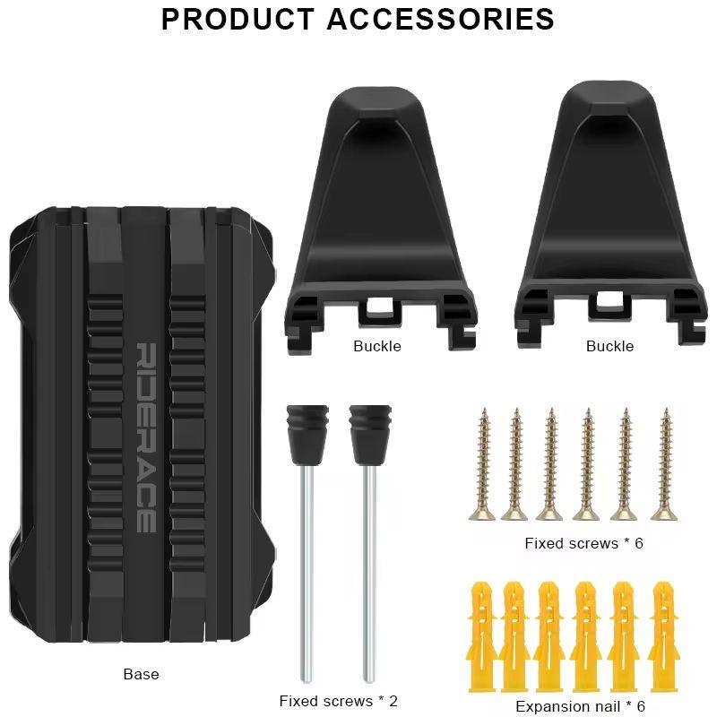 RIDERACE Bicycle Parking Rack Buckle Adjustable MTB Bike Wall Holder Hanger For Road Cycling Display Stand Tire Clamp Indoor