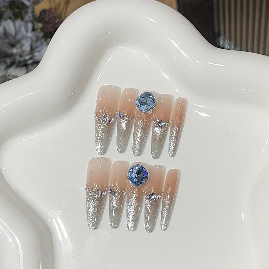 Nude Blush Gradient Silver Gray Side Light Cat Eyes Fine K9 Fat Square Wear Armor