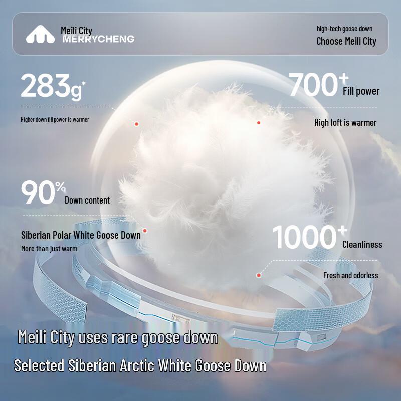 Meilicheng Women's Mid-Length Goose Down Parka