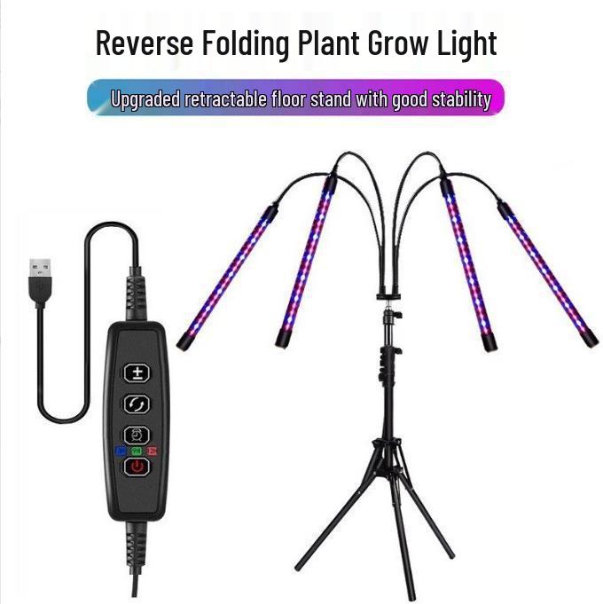 Foreign Trade USB LED Grow Light with Clip and Timer Remote - Full Spectrum Adjustable Plant Lamp