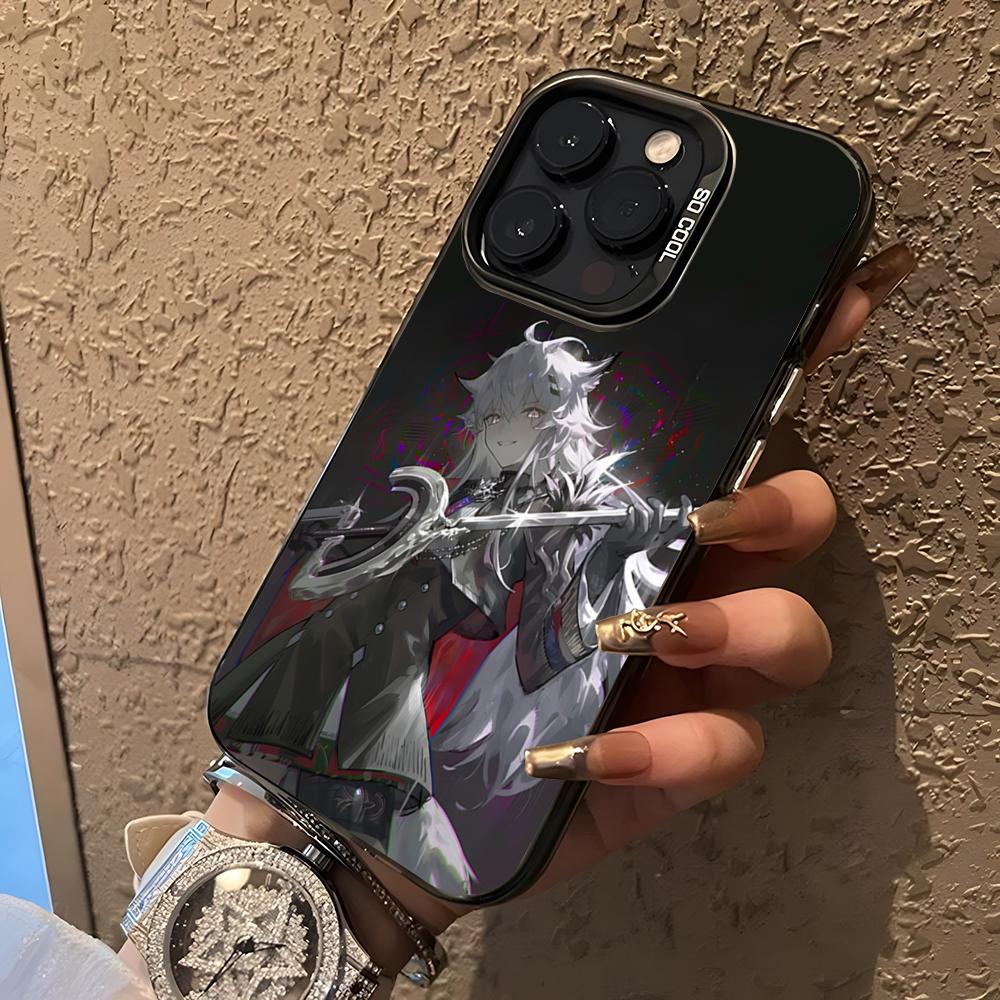 Arknights Anime Game Phone Case For 17 Air IPhone 16 Pro Max 15 14 Plus 12 13 X XS Max 11 Colorful Silver Cover