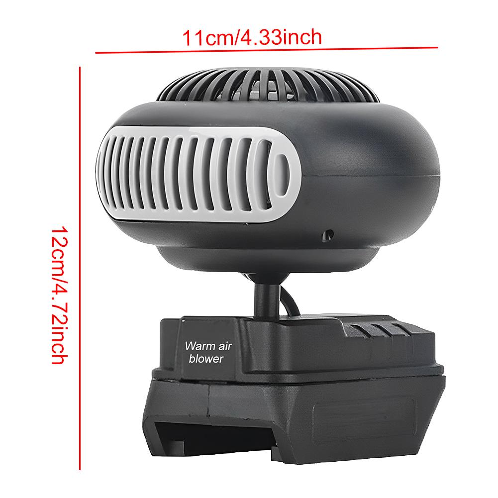 170W Portable Small Space Heater Battery Powered Desktop Heating Fan Low Noise Thermostat Space Heater for Cold Weather