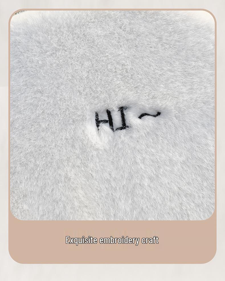 Winter Plush Cute Cartoon Car Seat Cushion - High-End Interior Accessory