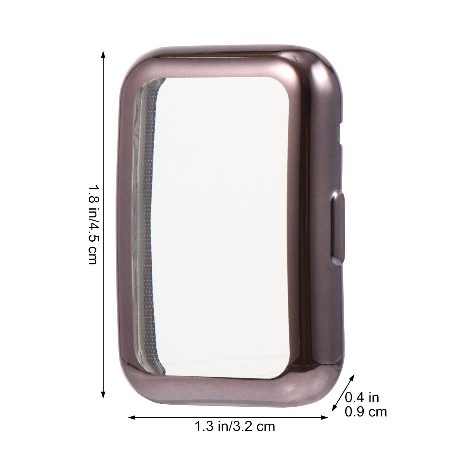 

2 Pcs All-inclusive Protective Case Watch Covers Shell Screen Protector Film Caps Tpu Fashion Cases сірий