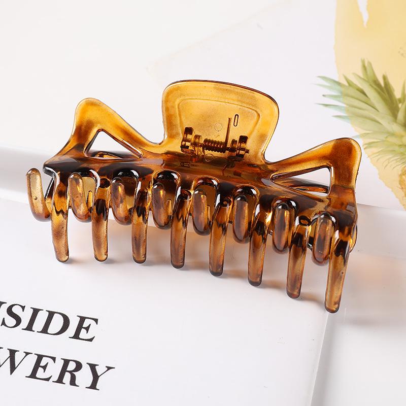 

Заколки для волос в корейском стиле с геометрическим узором: Большой размер, универсальные полые хвостики и зажимы для женщин