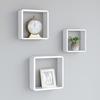 VidaXL Wall Shelves In Cube Shape 3 Pcs White MDF