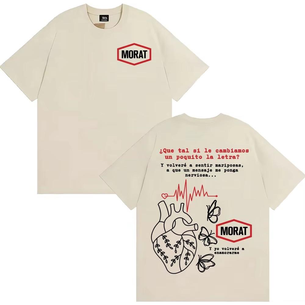Rock Band Morat Asuntos Pendientes Tour T-shirts Men Women Harajuku Hip Hop Punk Street T Shirt Cotton Oversized T Shirt