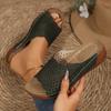 Fashion Women's Slippers Hollow Out Mesh Wedge Sandalias Fashion Thick Sole Platform Slippers for Women Summer New Casual Beach Slippers