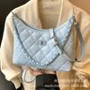 Spring and Summer Popular Bags Women's 2025 New Diamond Chain Messenger Bag Fashion Commuter Shoulder Armpit Bag