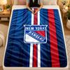 Flannel BlanketNew York Rangers Warm Soft Throw Blanket for Indoor Sofa Bed Living Room Use