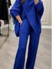 New Arrivals Women's Solid V-Neck One-Button Ruched Knitwear Set Two Piece Outfit