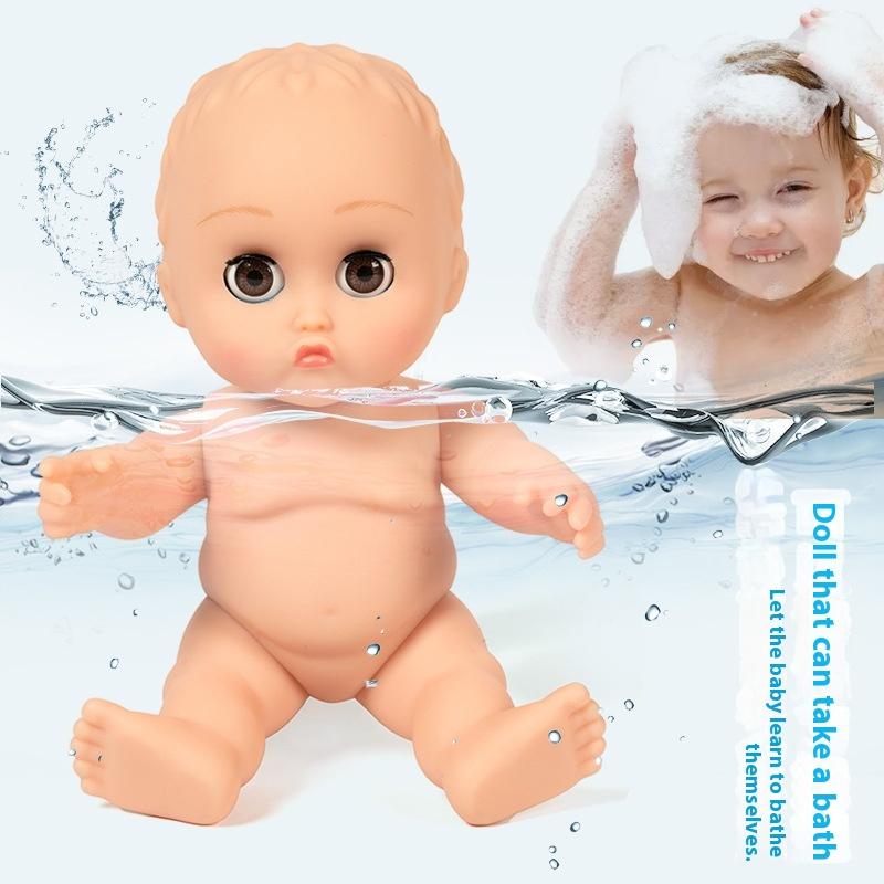 Swimsuit Pouting Mouth Simulation Doll Dress-up Vinyl Doll Toy Soothing Baby Bath Doll