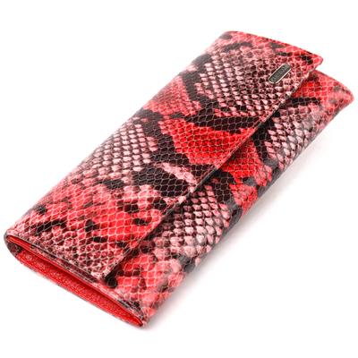 Světlá dámská peněženka vyrobená z pravé texturované kůže s hadím embosováním CANPELLINI Wallet 21627 Vícebarevná