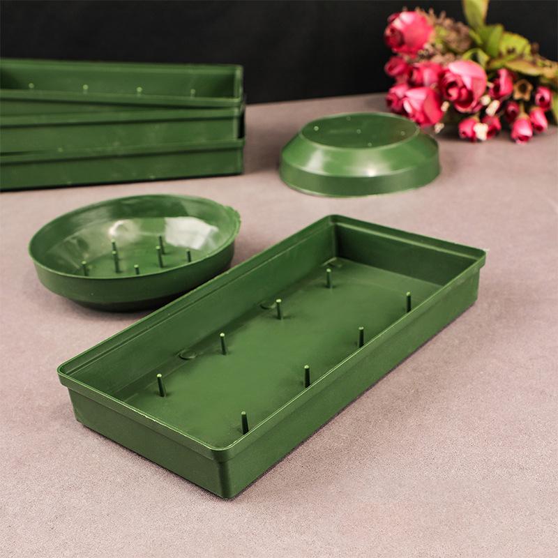 Flower Foam Tray Flower Arrangement Decorative Vase Floral Bowl Container Flower Mud Fixing Plate Wedding Aisle Flowers Party