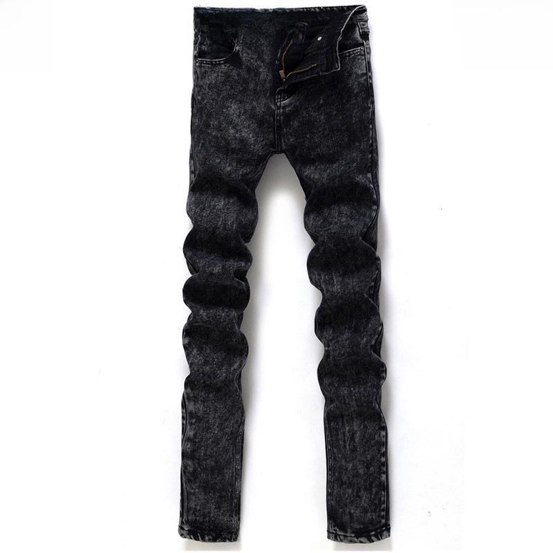 Pánské slim fit plus sametové zateplené skinny džíny v korejském stylu