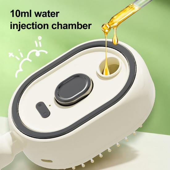 Electric Steam Hair Brush with Water Spray Reduce Frizz Anti-Static Misting Hairbrush Portable Travel Cordless Fluffy Hair Detangling Brush