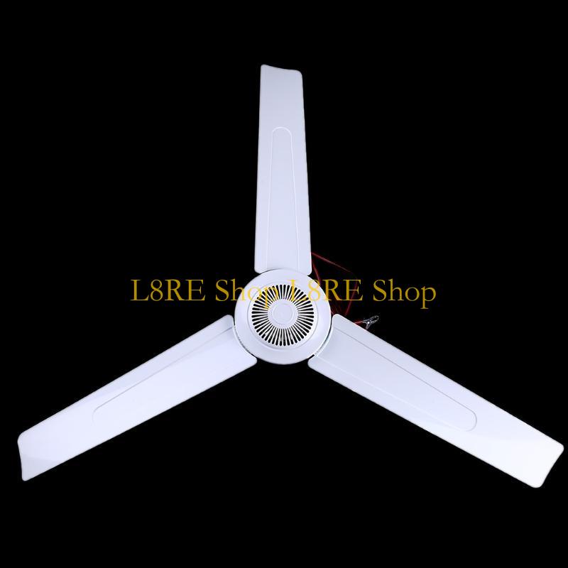 L8RE 12V 3 36" inch Ceiling Fan Mute Electric Hanging Fan for Dining Room Bed