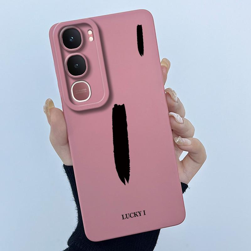 For Vivo Y21d Case Cover Lucky Initial Letter Silicone Soft Matte Phone Bumper for Vivo Y21d Y 21d VivoY21d 4G 5G 2025 Casing