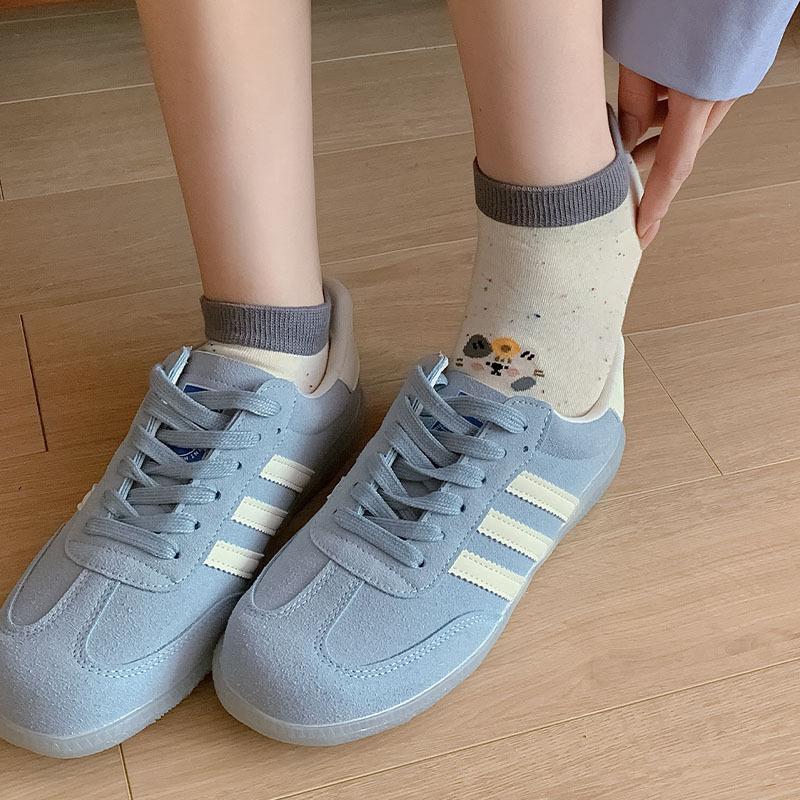 Japanese Kawaii Cute Low Cut Ankle Socks Women Casual Cotton Breathable Low Tube Socks Cartoon Print Sweet Girl Cute Short Socks