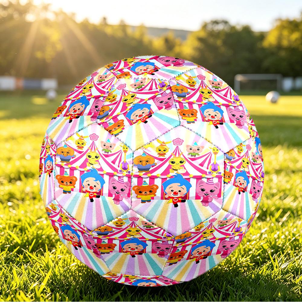 Size 5 Football El Payaso Plim Plim Pattern, Wear‑Resistant Soccer Ball for Match Training Daily Sports Play