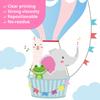 DECOWALL Animals and Hot Air Balloon Wall Stickers Giraffe Removable - Panda, Lion, Elephant, - Colorful, (SG2-104)