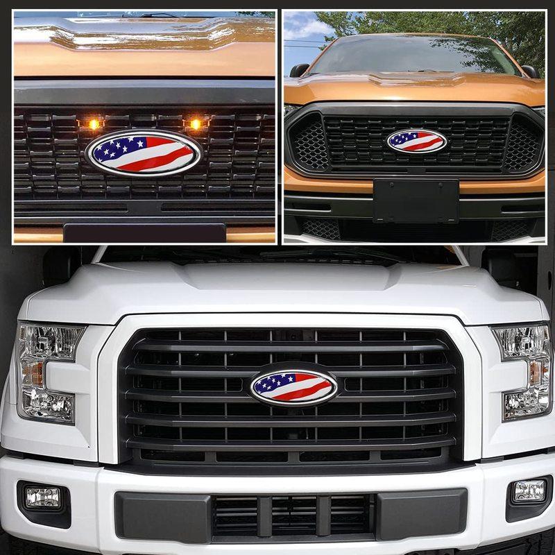 Für Ford Emblem F150 F250 F350 Edge Explorer RANGER EXPEDITION Auto Front Emblem US-Flagge Heckzubehör
