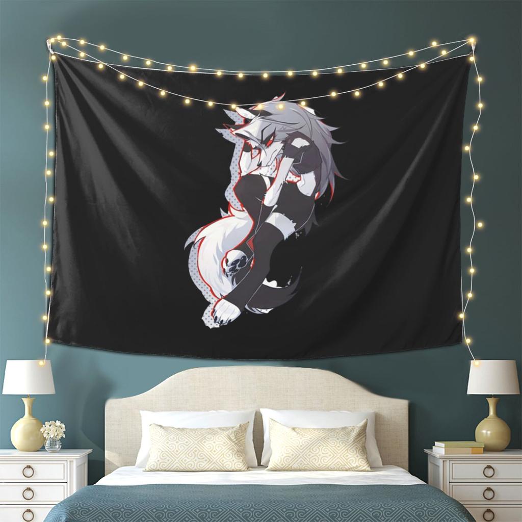 Helluva Boss Loona Tapestry Wall Hanging Aesthetic Home Decoration Tapestries for Dorm Room
