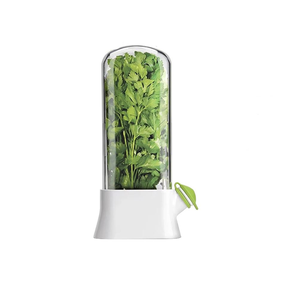 1pc Refrigerator Herb Crisper Saver Pod Container Vegetable Preserving Bottle Keep Herb/Cilantro/Mint/Parsley/Asparagus Fresh Gr