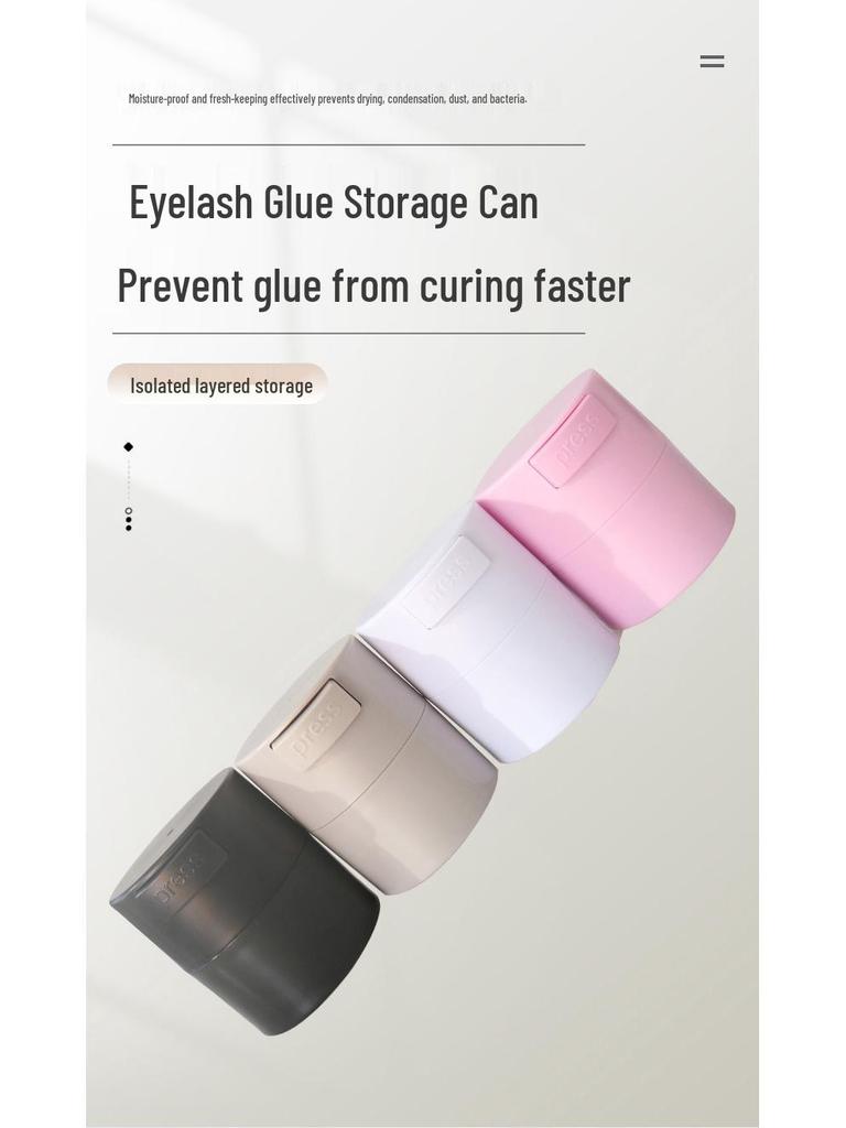 Eyelash Glue Storage Case - Sealed, Leak-Proof, Fresh-Keeping Organizer Box