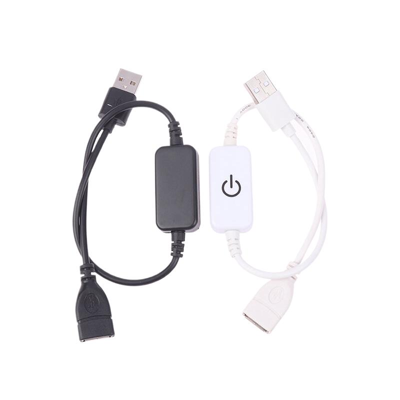 Dc 5V Usb Led Inline Touch Dimming Switch 30Cm On Off Button Extension Cable Cord Dimer For Single Color Led Strip Light
