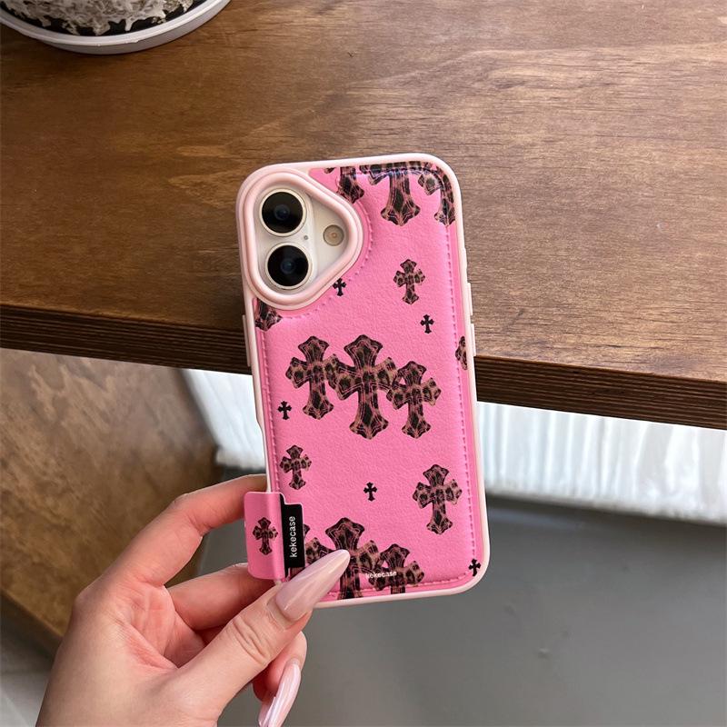 

Sweet Pink Leopard Print 3D Stand Case for iPhone 17, 16 Pro Max, 15, 14 iPhone 14 Pro Max