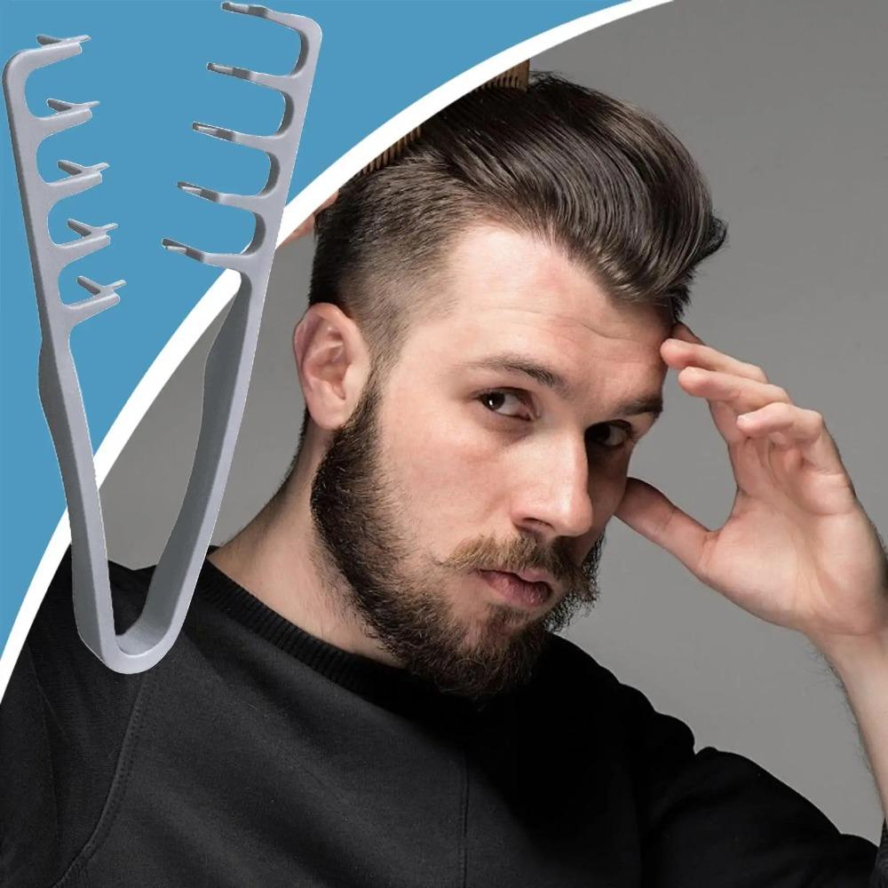 Flauschige Textur Stylingkamm Volumengebender Kamm mit breiten Zinken Haarkämmwerkzeuge Natürliches Locken Dauerwellenwerkzeug Haarschmuck für vollen Pony
