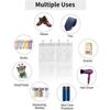 New 24 Grids Sundries Shoe Organiser Wall-mounted Hanging Over Fabric Closet Bag Clear Mesh Pocket