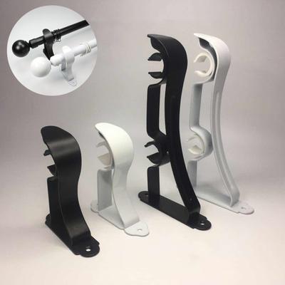 4 Pcs Curtain Rod Bracket Heavy Duty Curtain Rod Holder Rod Hooks Wall Drapery Single