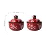 Tableware Ceramic Flower Bowls Home Kitchen Steaming Cup Steamed Egg Bowl with Lid Ceramics & Pottery Utensils for Kitchen Gifts