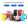 304 Stainless Steel Vacuum Insulated Coffee Tumbler with Handle - Portable Customizable Brazilian Beer Cup