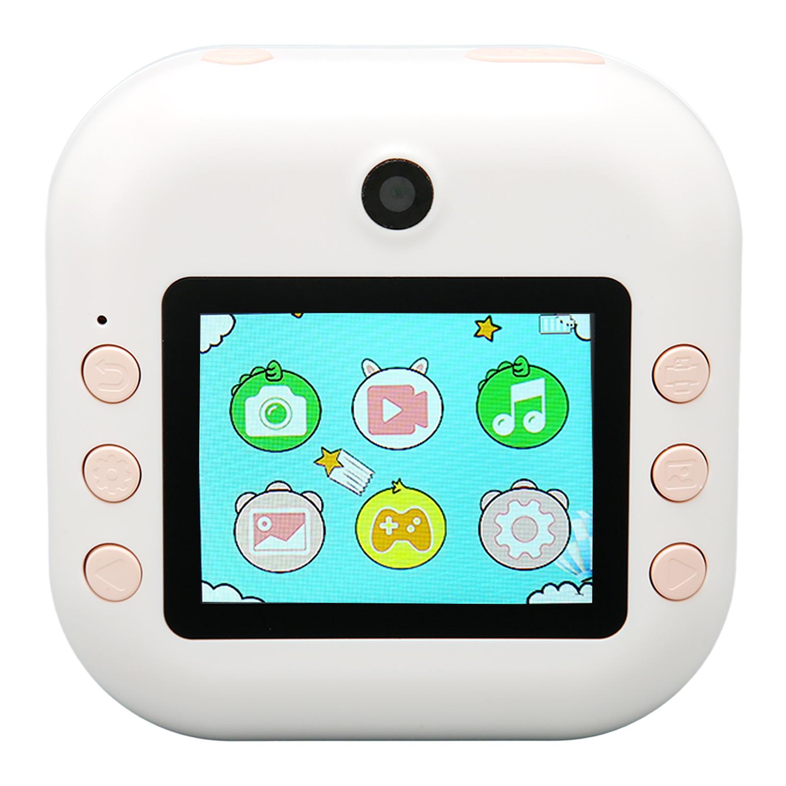 

Камера мгновенной печати 2,4-дюймовый IPS-экран 48 МП 1080P Видео 8-кратный цифровой зум Термопечать Дети белый