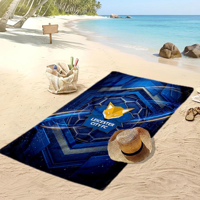 Asciugamano da Spiaggia con Stampa del Leicester City Football, Asciugamano Grande Morbido ad Asciugatura Rapida per Spiaggia Campeggio Nuoto