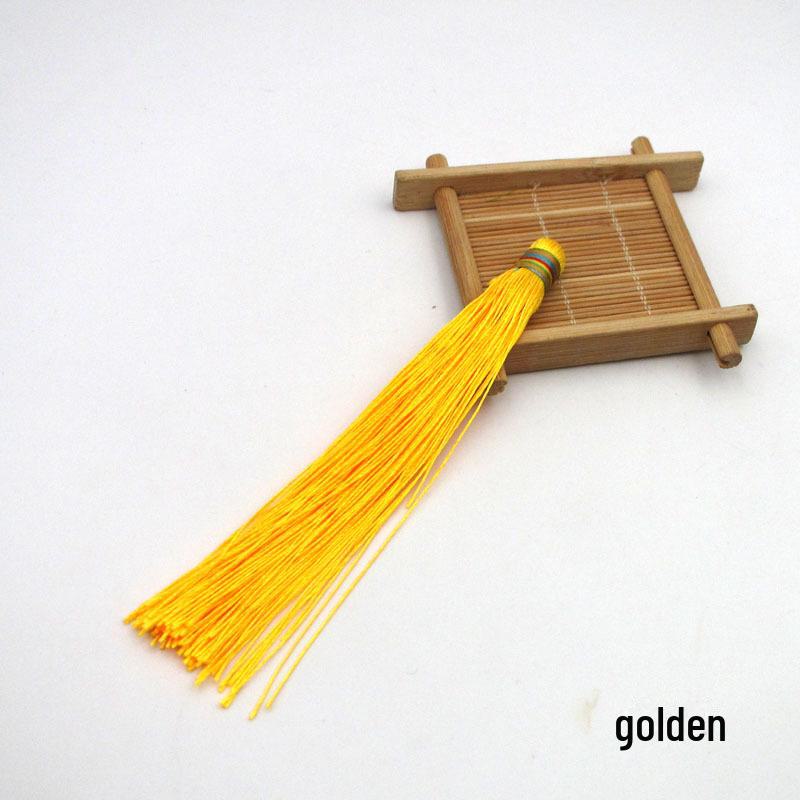 

Цветная китайская кисточка-узел для автомобиля, домашнего декора и поделок своими руками золотисто-желтый