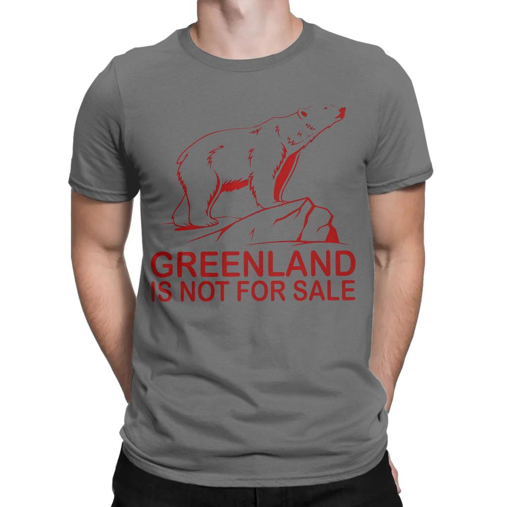 Men's Greenland Polar Bear Politics T Shirt  Pure Cotton Tops Leisure Short Sleeve Crew Neck Tee Shirt New Arrival T-Shirts