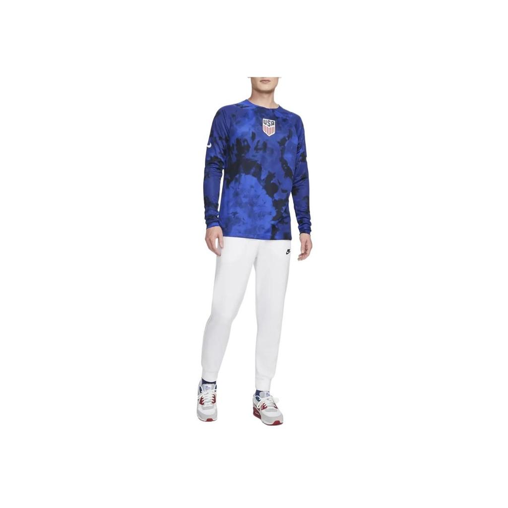 Nike 2022/23 Qatar World Cup Logo Print Long Sleeve T-Shirt Fan Edition Men Tops Blue DN0671-452
