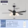 Nordic Style Silent Ceiling Fan Light with Chandelier for Living Room, Bedroom, or Restaurant.