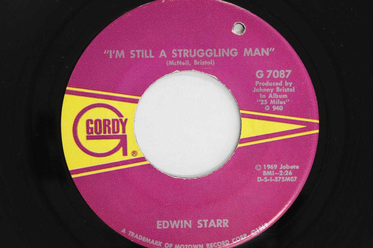 

7inch Record EDWIN STARR - I m Still A Struggling Man / Pretty G7087 GORDY 1969 US Soul/Funk Used